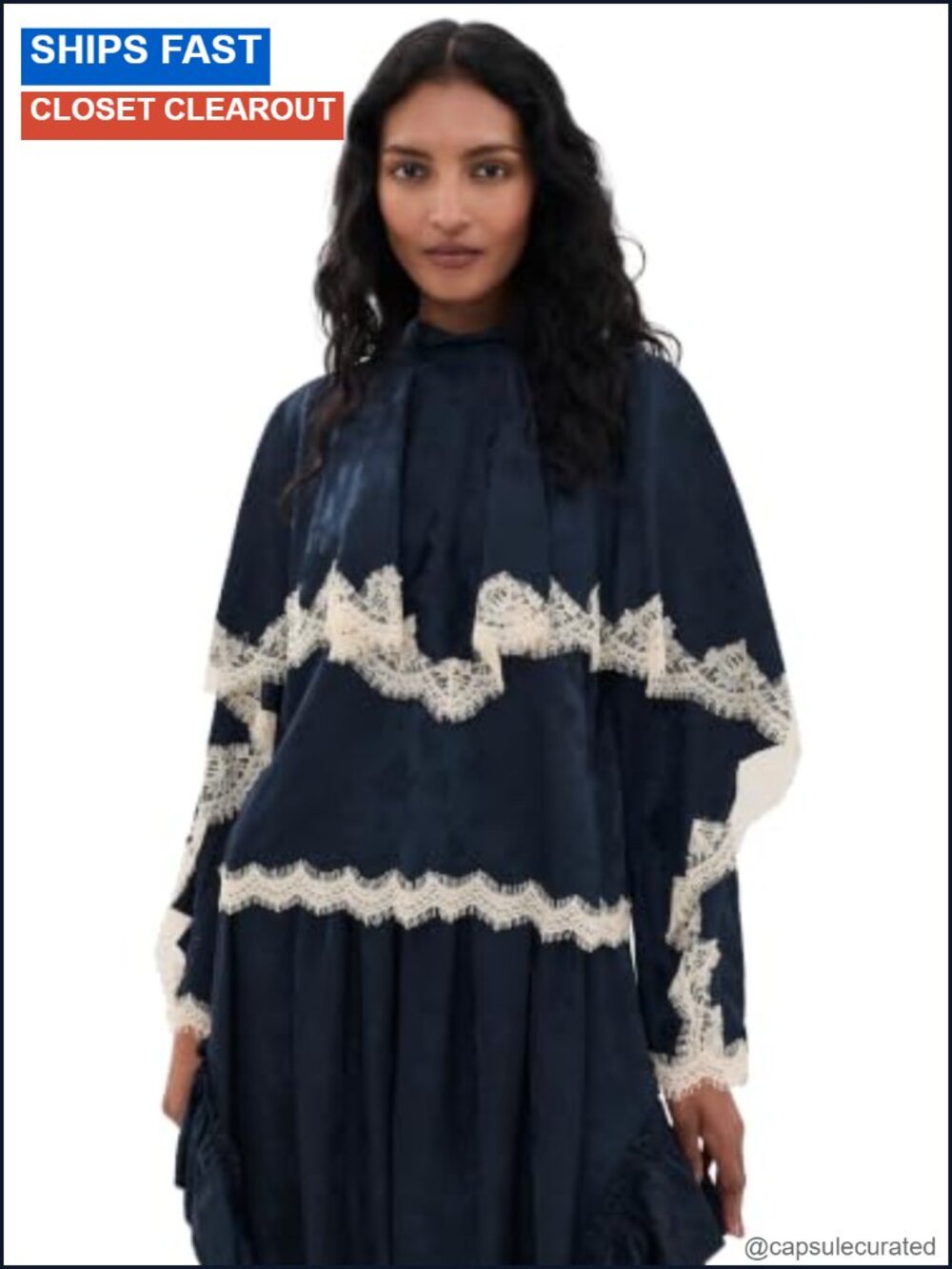 Sea Shay Lace Long Sleeve Top Women's Mock Neck Sat